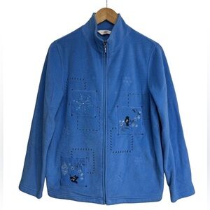Northern Reflections Blue Full Zip Fleece Jacket Medium
